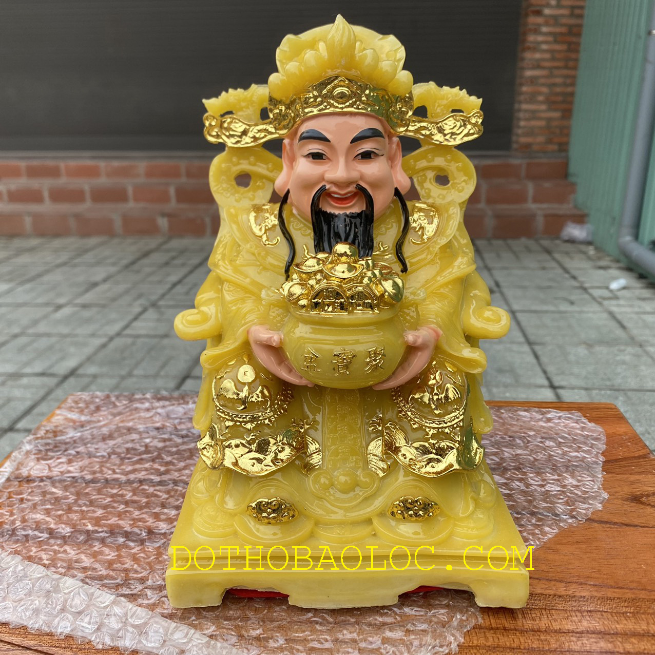 Tượng Ông Thần Tiên đá Việt Nam cao 25cm – Vàng