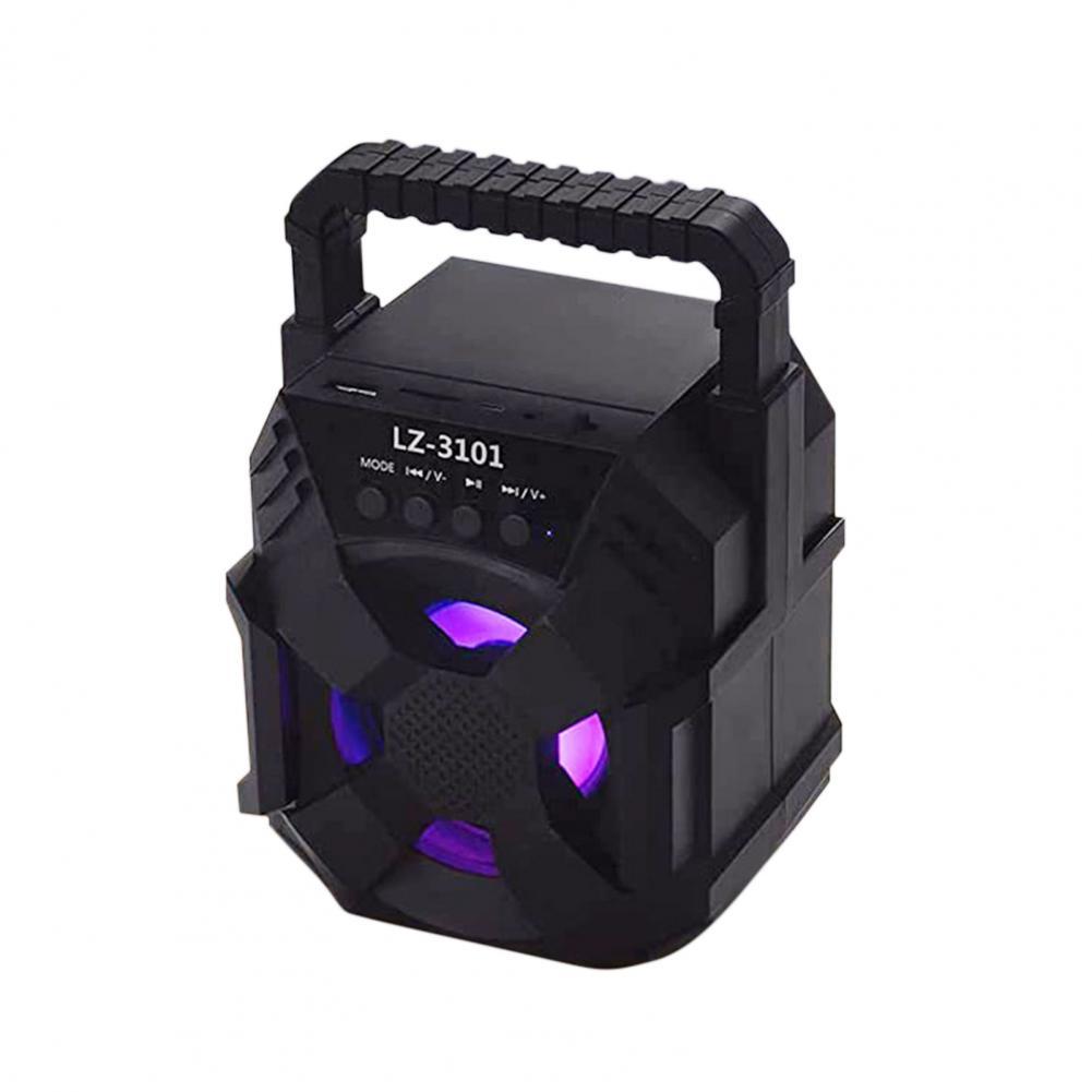 Loa không dây LZ-3101 Hộp âm thanh tương thích Bluetooth di động ngoài trời có thể sạc lại 360 độ âm thanh nổi mini dành cho gia đình Màu sắc: Đen