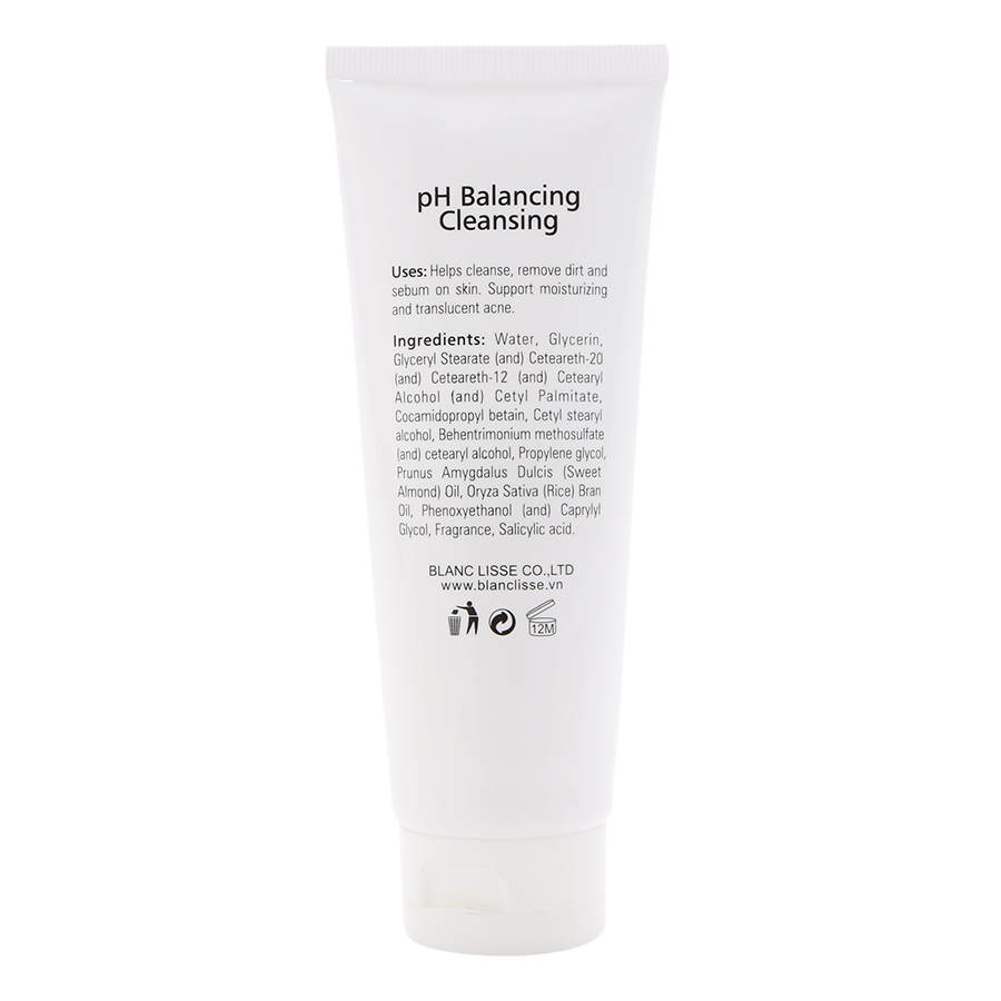 Gel Rửa Mặt Trắng Da BLANC LISSE - pH BALANCING CLEANSING 100mL