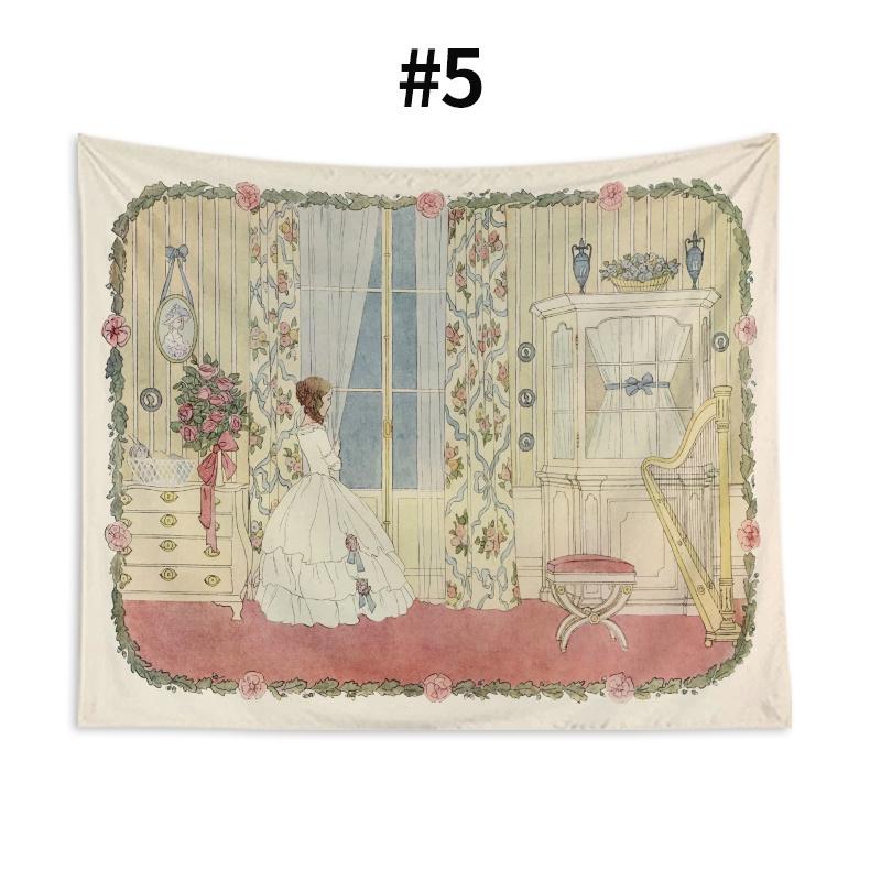 Thảm treo tường trang trí phòng phong cách cổ điển có dụng cụ lắp đặt tiện lợi