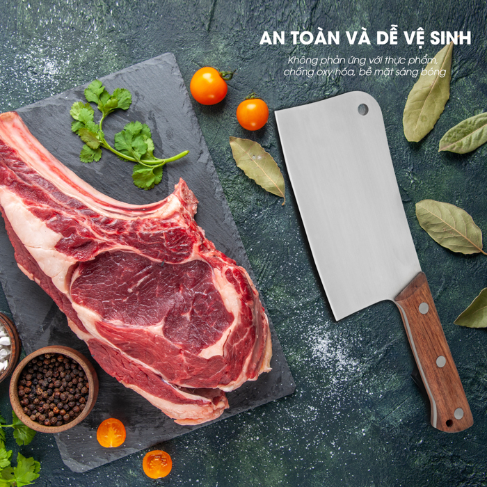 Dao chặt xương Inox không gỉ Kalpen KN4 chuẩn Đức, bảo hành 2 năm