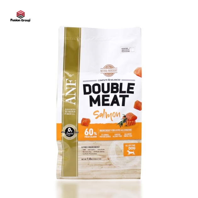 Thức ăn hạt gấp đôi thịt tươi cho chó VỊ CÁ HỒI ANF DOUBLE MEAT 1.4KG