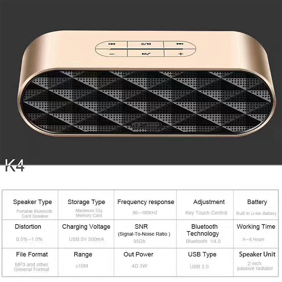 Loa bluetooth tích hợp 2 loa rời 3W, khe thẻ nhớ và mic đàm thoại bali-f4