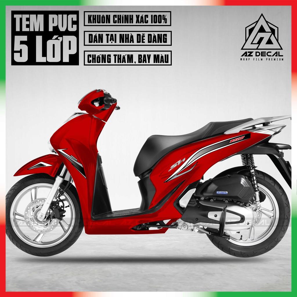 Tem Chỉ Xe SH 2017 - 2021 Đẹp | SH18 | Decal PVC Cao Cấp Chống Bay Màu, Dễ Dán Tại Nhà - 2020 - 2021,Vàng Đen Đỏ
