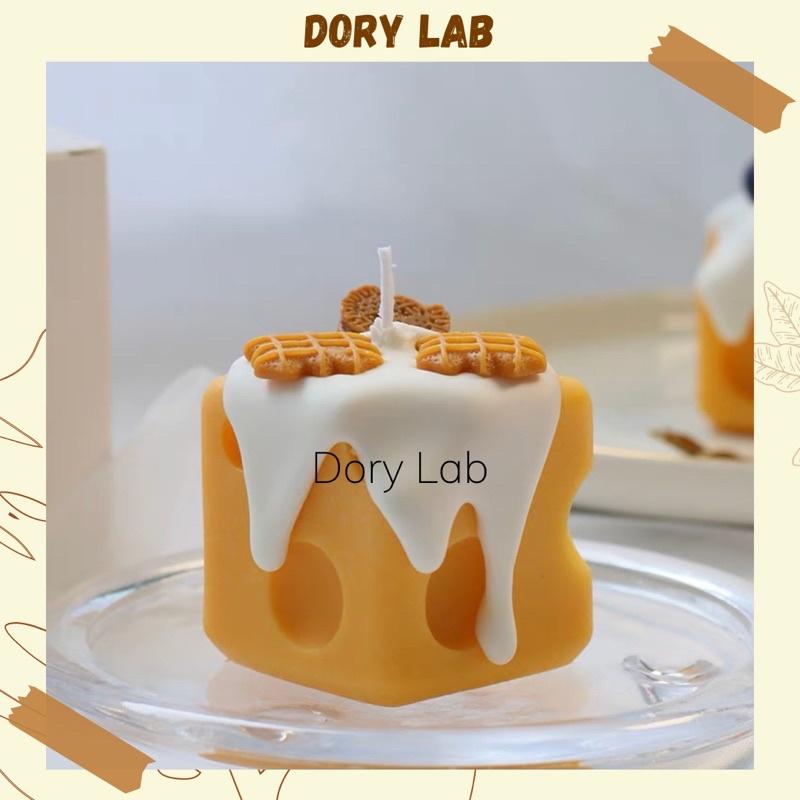 Nến Thơm Phô Mai Vuông Phủ Kem Mix Topping Handmade Không Khói - Dory Lab