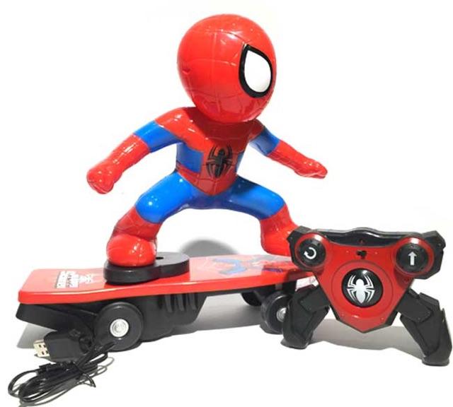 Hộp đồ chơi siêu nhân nhện spiderman điều khiển ván trượt