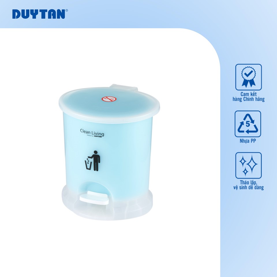 Thùng rác kiểu Oval size Lớn, nhựa Duy Tân, màu trong tinh tế, thùng rác văn phòng, dùng được trong nhà tắm nhỏ gọn, tiện dụng
