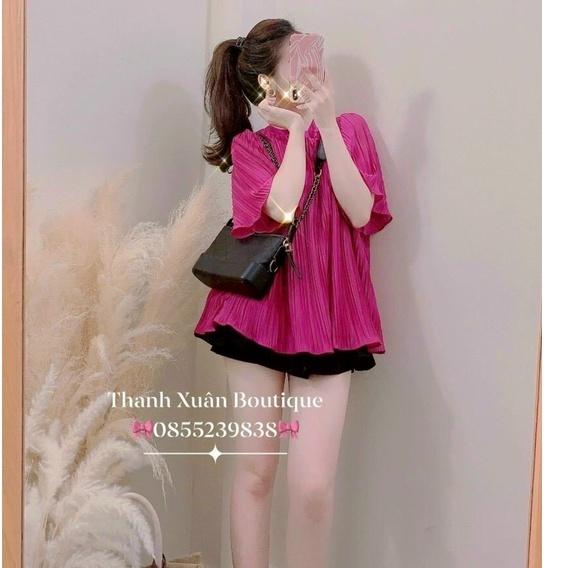 Áo bầu Chất von zập ly mềm mát cộc tay mùa hè