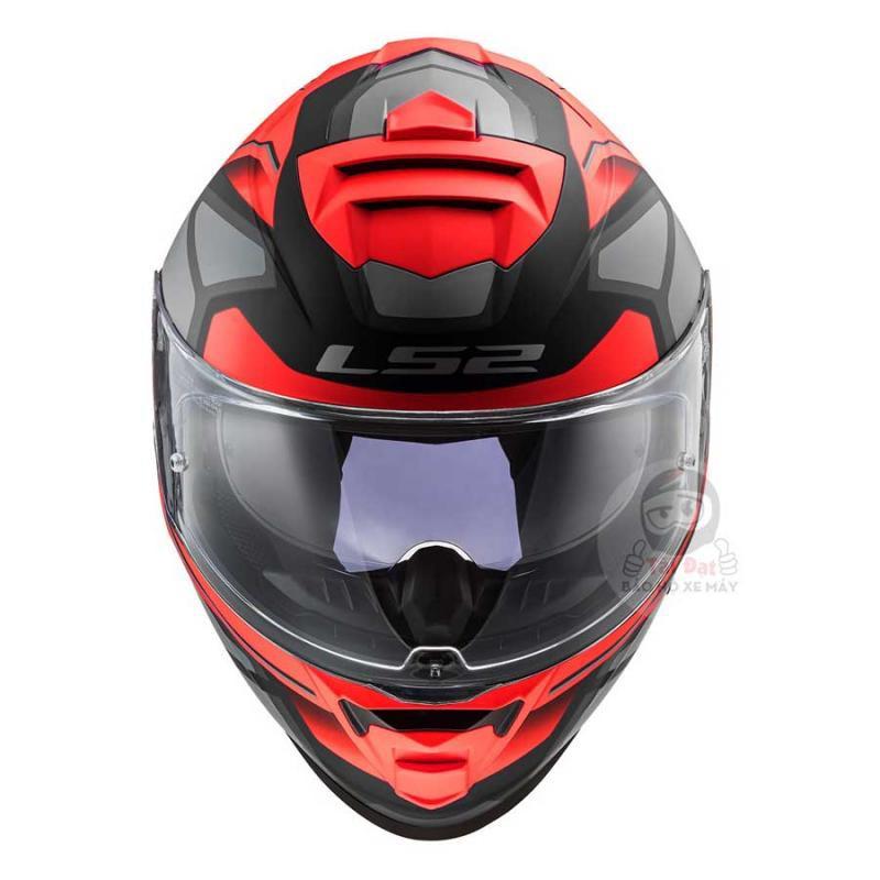 Mũ bảo hiểm fullface 2 kính LS2 FF800 Storm Faster đỏ tặng kèm Pinlock