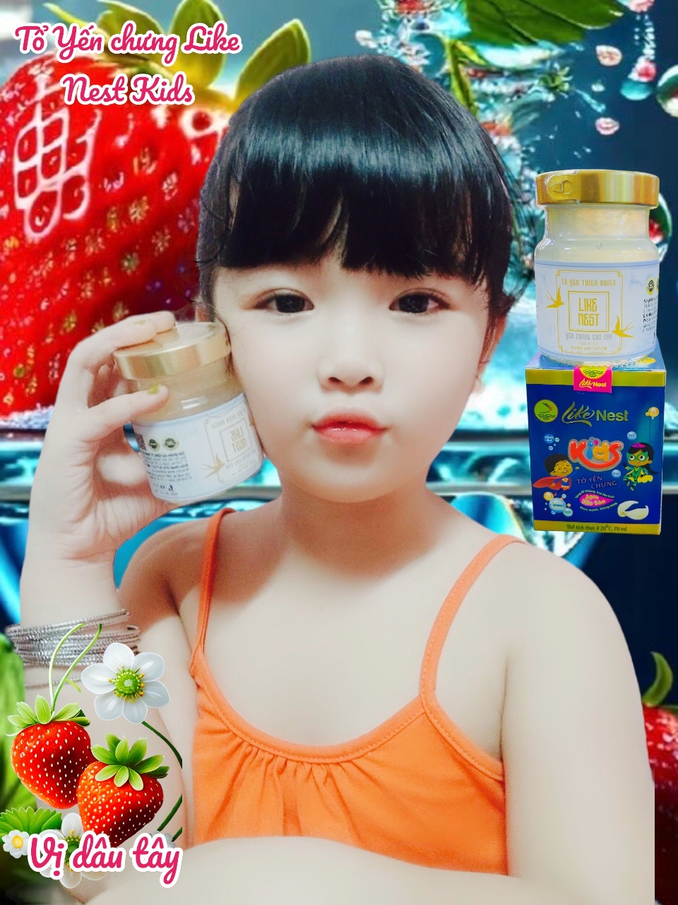  [Set 3 Hủ Tặng Trà] Yến Chưng Cho Bé Kids Hương Dâu Like Nest