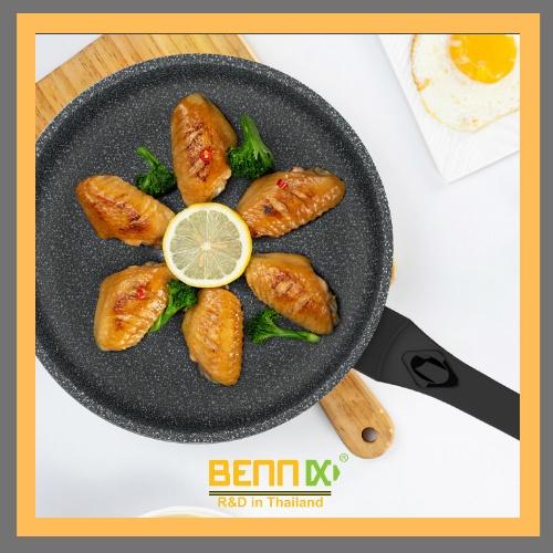 Chảo chống dính vân đá đáy từ Bennix size 26cm: BN- 26 Hàng chính hãng