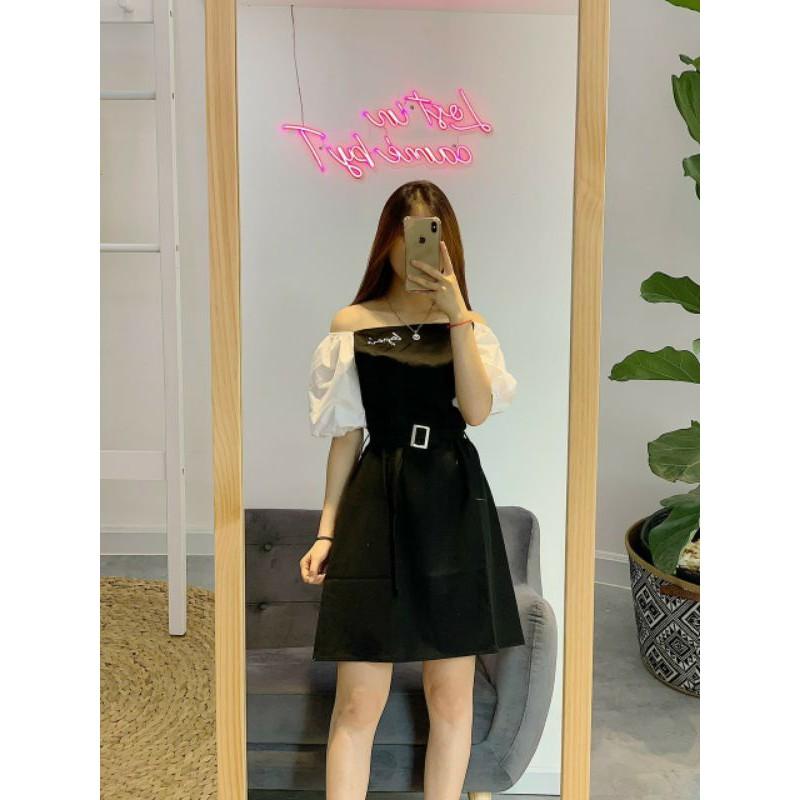 ĐẦM ĐEN DỰ TIỆC PHỐI TAY BỒNG