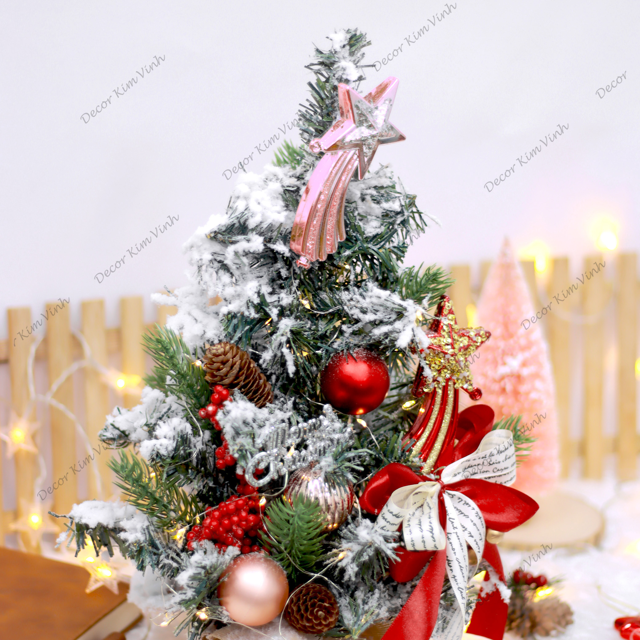 Cây Thông Hàn Quốc THQ09 Sao Băng 40cm Trang Trí Giáng Sinh
