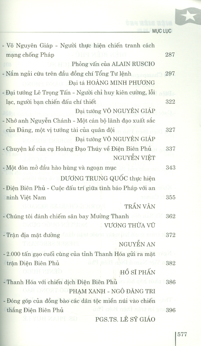 [Kỷ niệm 70 năm chiến thắng Điện Biên Phủ] ĐIỆN BIÊN PHỦ - LỊCH SỬ VÀ KÝ ỨC - Tỉnh ủy Điện Biên - Hội Khoa Học Lịch Sử Việt Nam - NXB Chính Trị Quốc Gia Sự Thật.