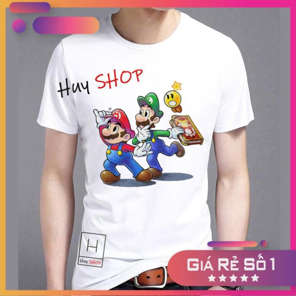 Áo thun Mario Cute dễ thương - Áo thun Hàn Quốc Unisex - Áo thun tay lỡ - Áo thun cặp đôi - Áo thun Hàn Quốc 057