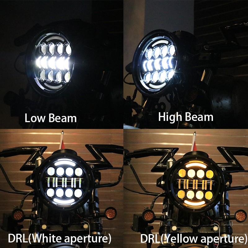 Đèn Pha Led 7 Inch Cho Xe Harley Honda Yamaha Suzuki