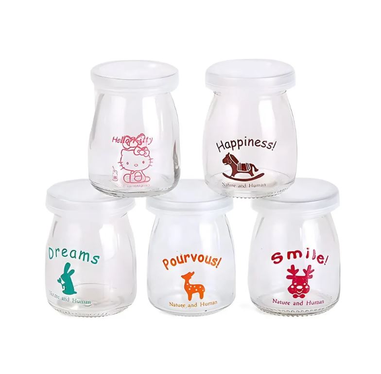 Set 12 Hủ Sữa Chua In Hình Thú 200ml - Lưu Trữ Thực Phẩm Tiện Lợi Cho Gia Đình (Giao ngẫu nhiên)
