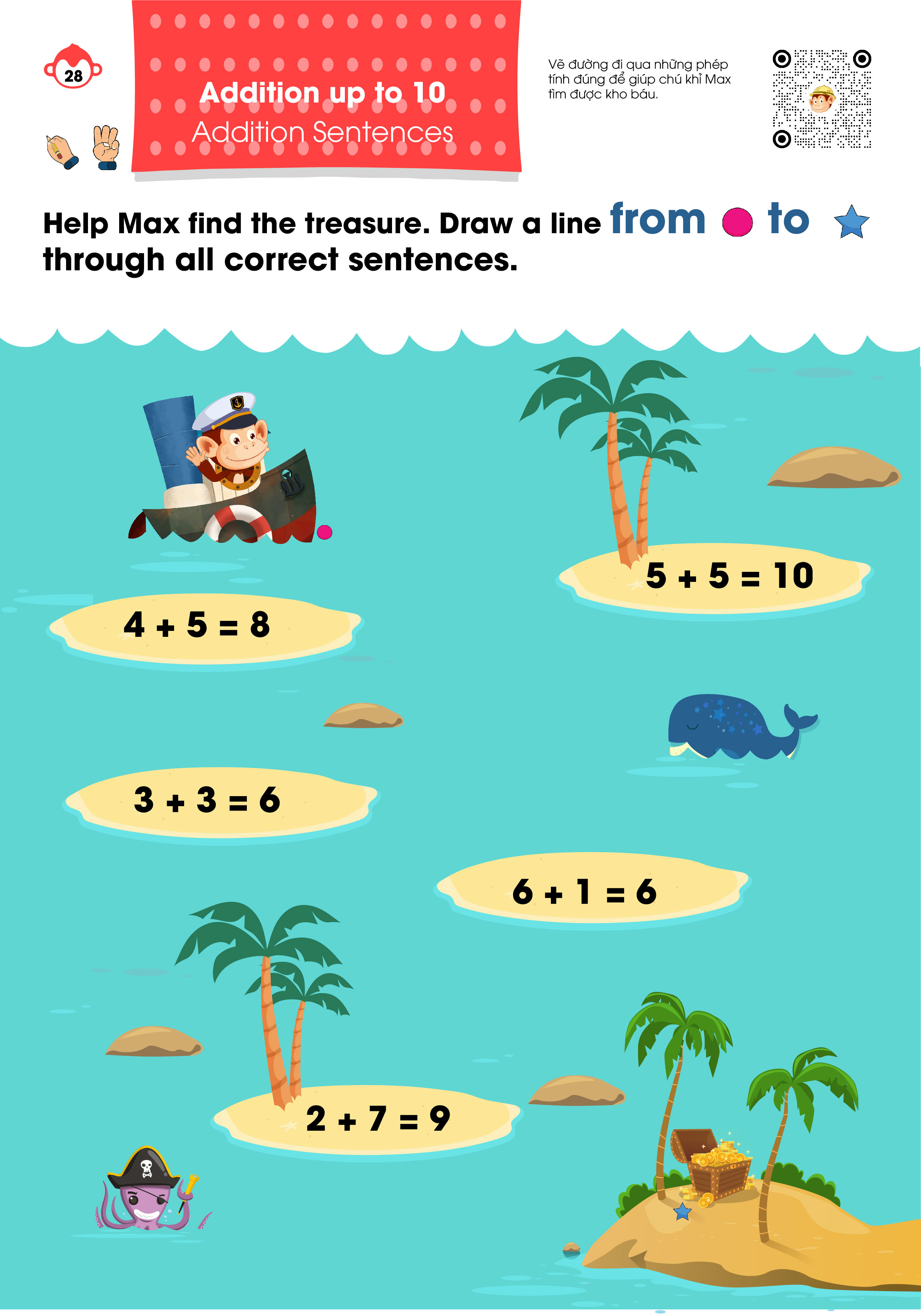 Bài tập bổ trợ Monkey Math - Kindergarten