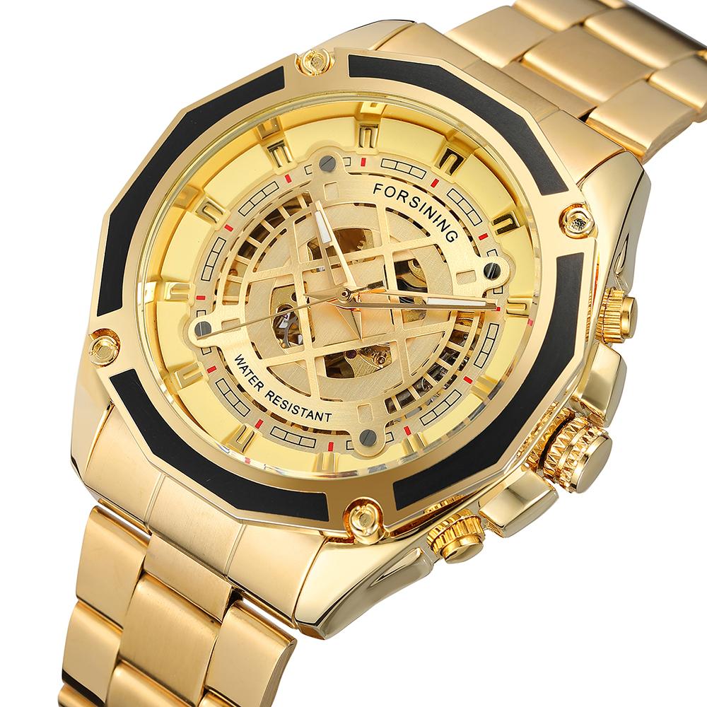 Đồng hồ nam Forsining A1030 Skeleton Luxury Watch thời trang - màu bạc