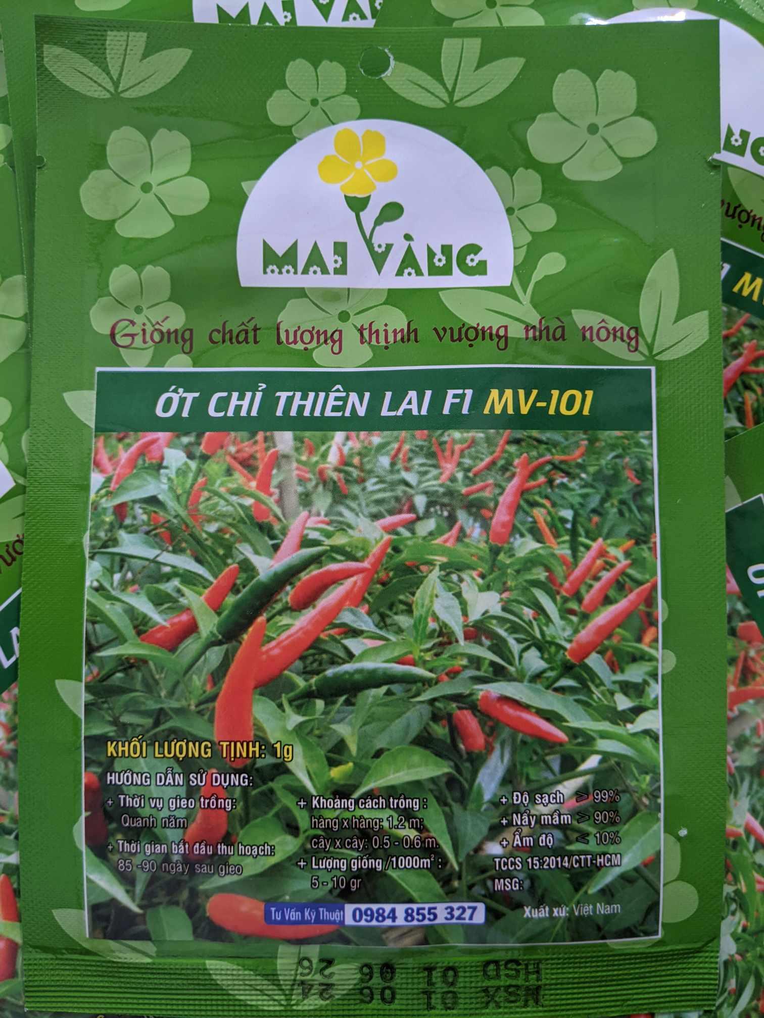 Hạt giống Ớt Chỉ Thiên 1gr