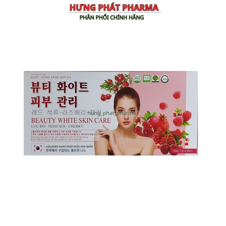 Nước uống sáng đẹp da Hàn Quốc giúp chống lão hóa , giảm tàn nhang , trắng mịn da – hộp 7 lọ