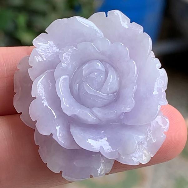 Mặt ngọc hoa khai phú quý tử la lan Ngọc phỉ thúy tự nhiên