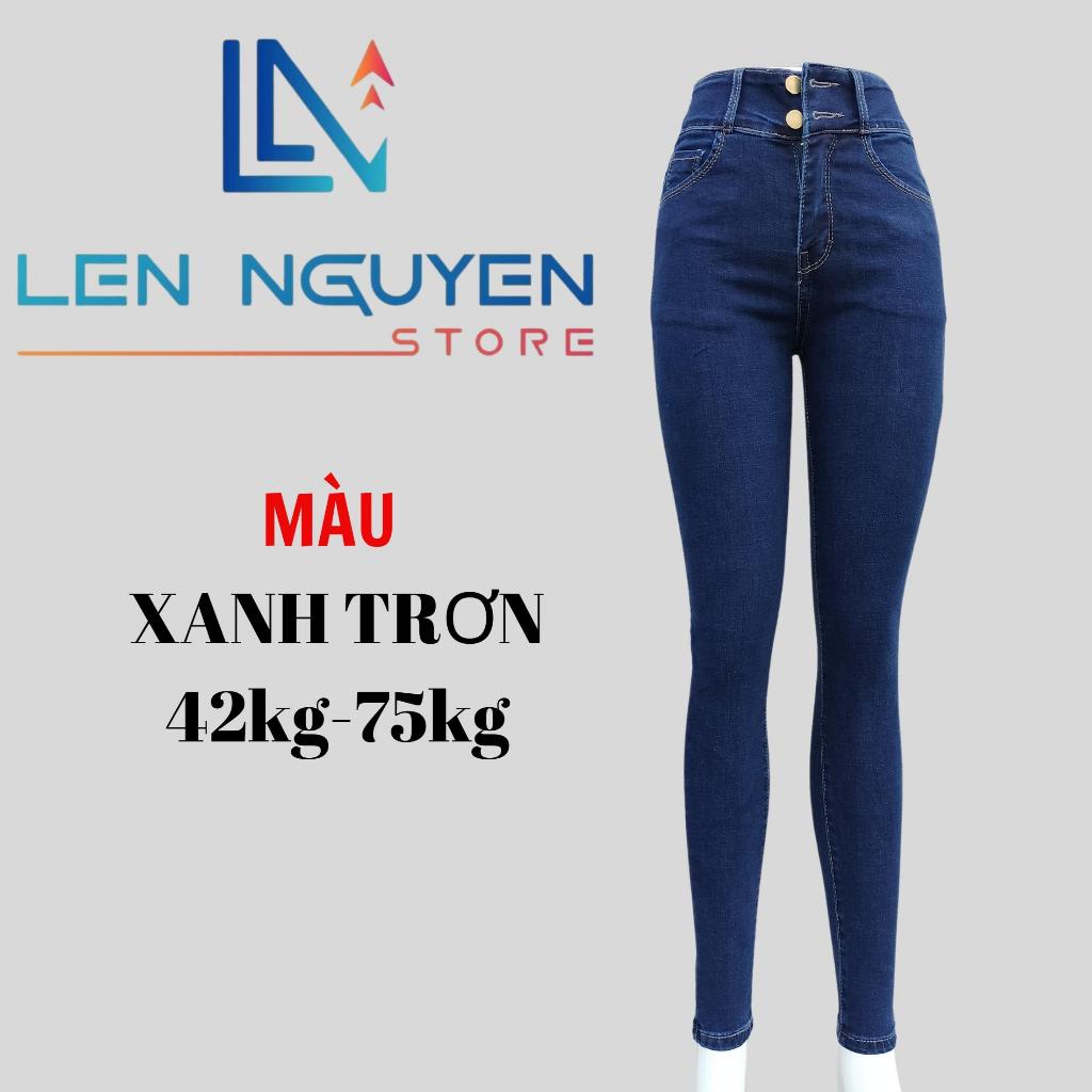D28_Quần jean nữ, dài, lưng cao, quần bò nữ dáng ôm, quần rin nữ có big size, cho 42kg đến 75kg