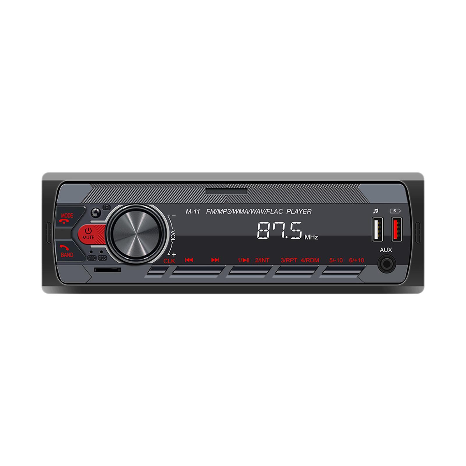 Bluetooth Car Stereo Audio, Audio Systems Subwoofer Output Shockproof Wireless Remote Control Bluetooth Audio Multimedia AM/FM Radio Receiver