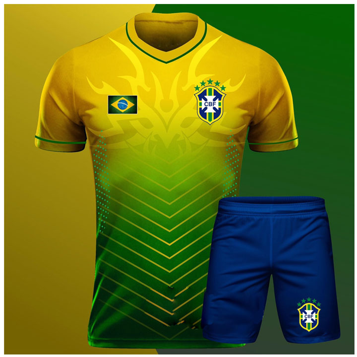 Áo Thể Thao Bóng Đá Độc Lạ Quốc Gia - Đội Tuyển Brazil 2020