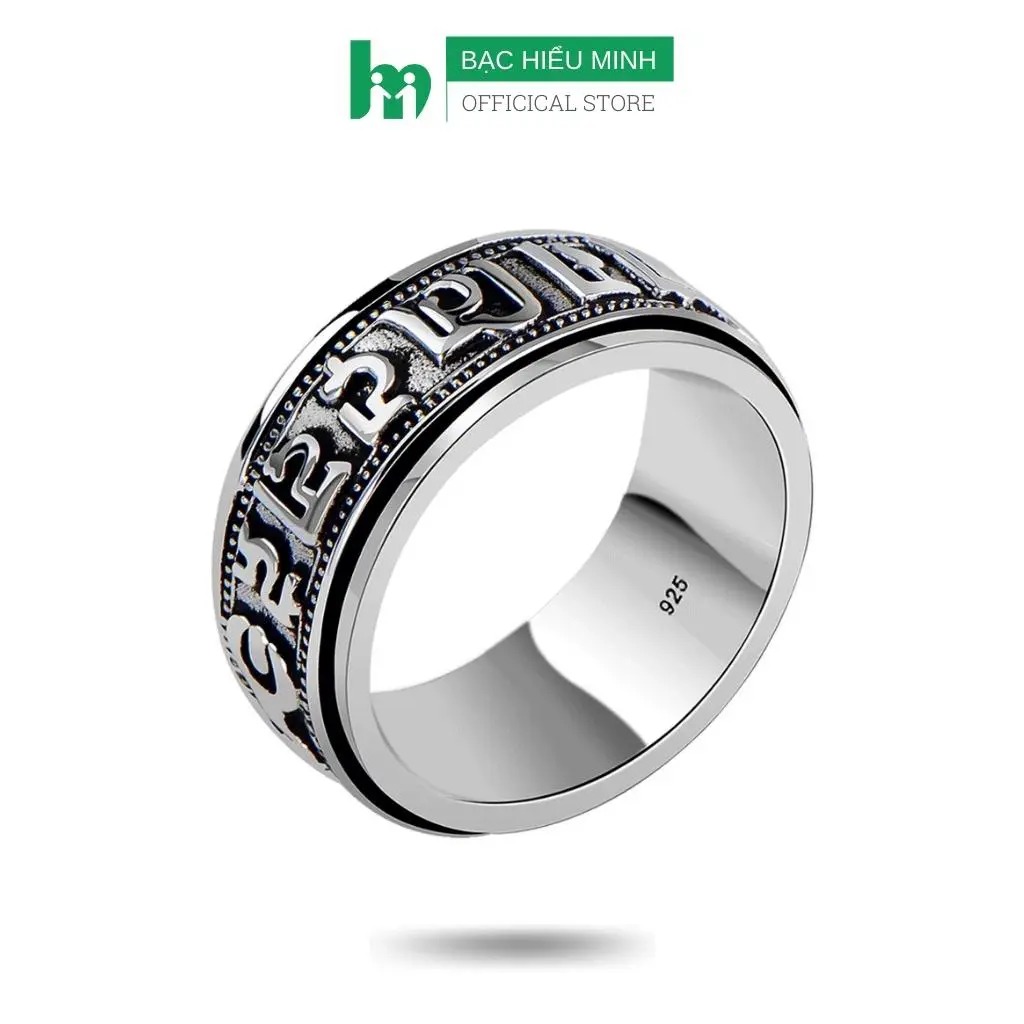 Nhẫn Nam Bạc Hiểu Minh NA537 - Nhẫn Xoay - Bảo Hành Vĩnh Viễn