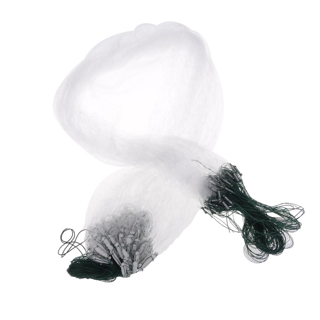 2x Monofilament Fishing Net Single Layer Fishing Gill Net Mesh Hole 2cm/3cm/4cm
