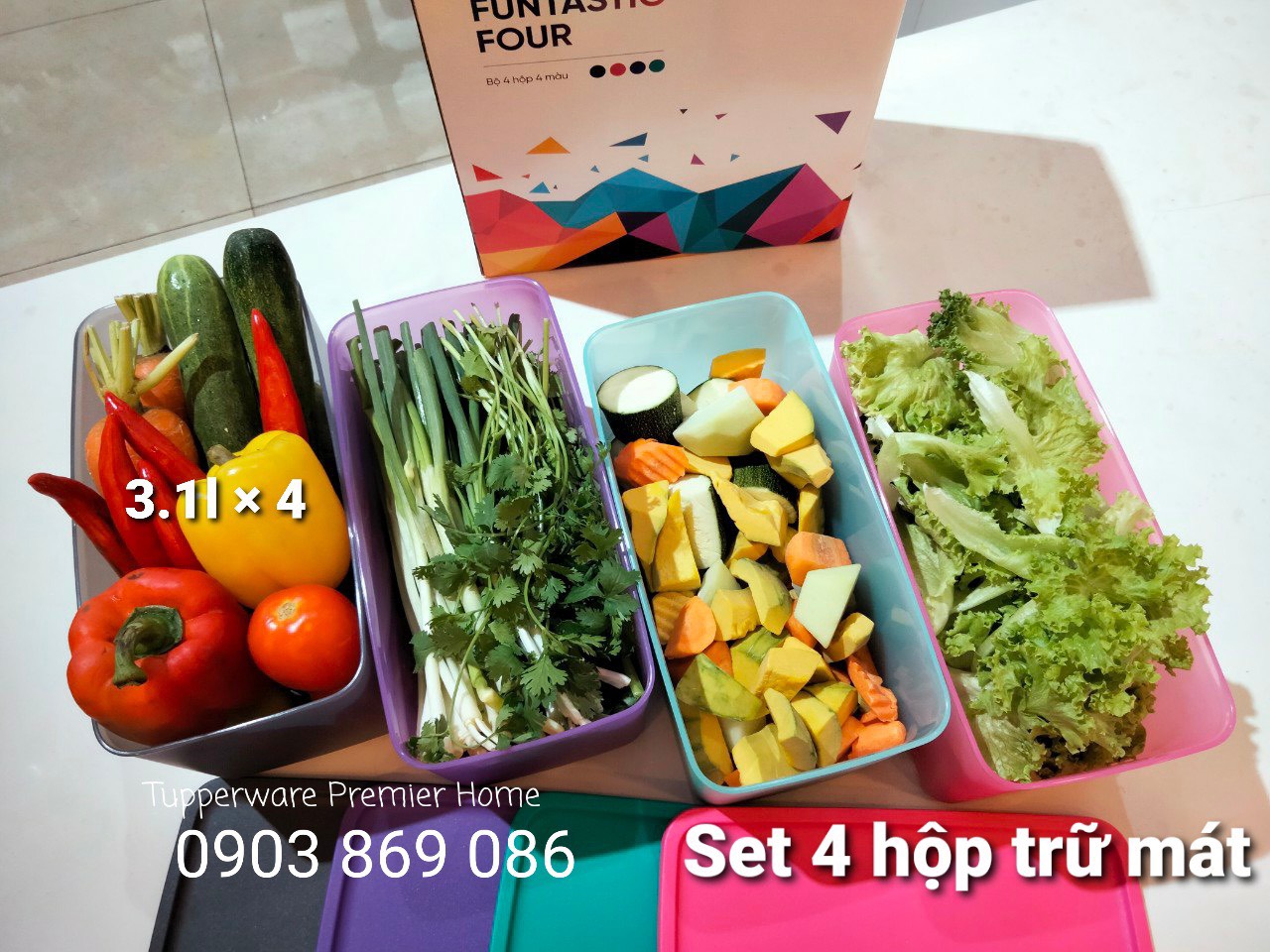 Bộ hộp Bảo quản thực phẩm FUNTASTIC FOUR