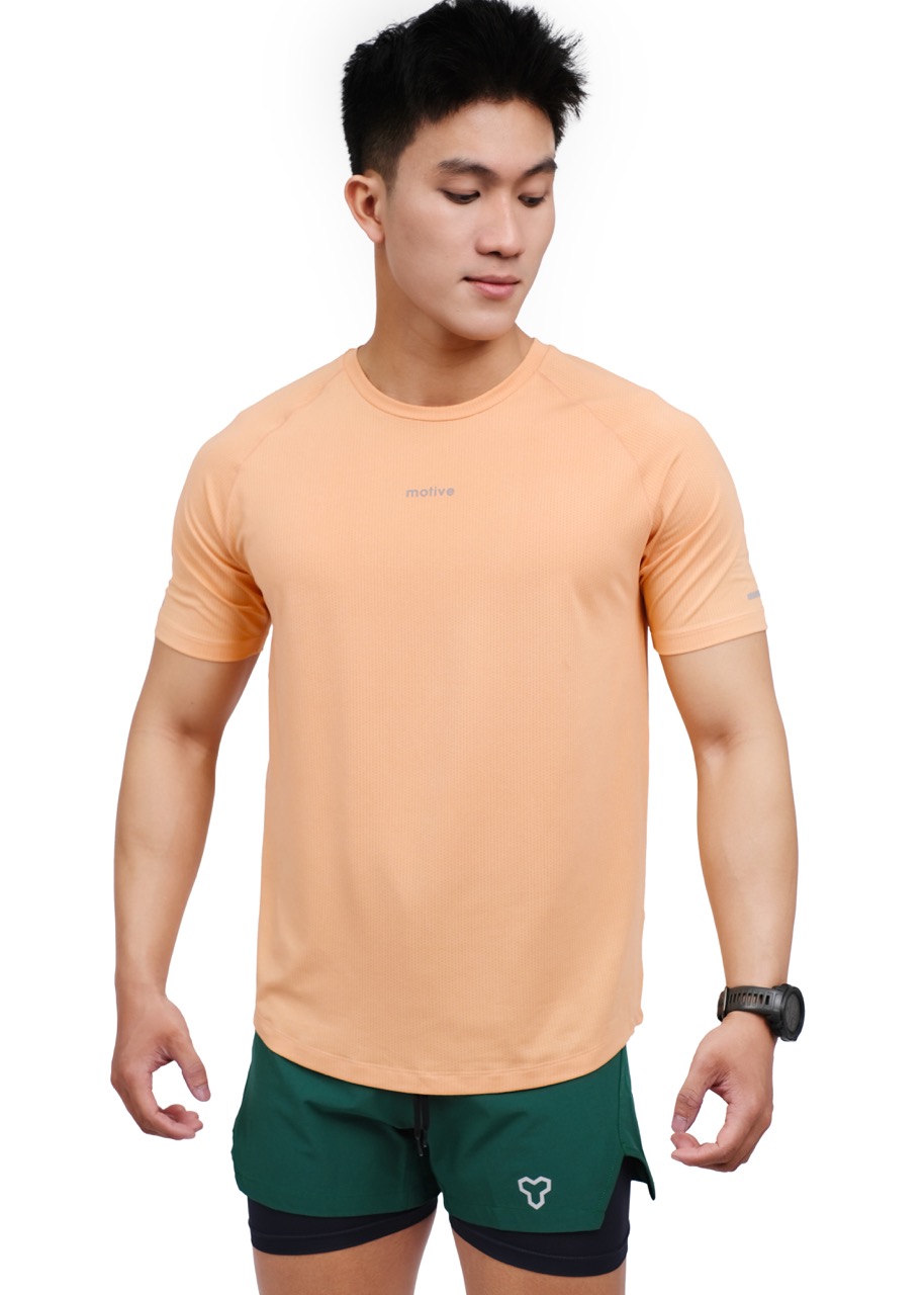 Áo Thun Thể Thao Chạy Bộ Nam MOTIVE Men Training T-Shirt - Màu cam