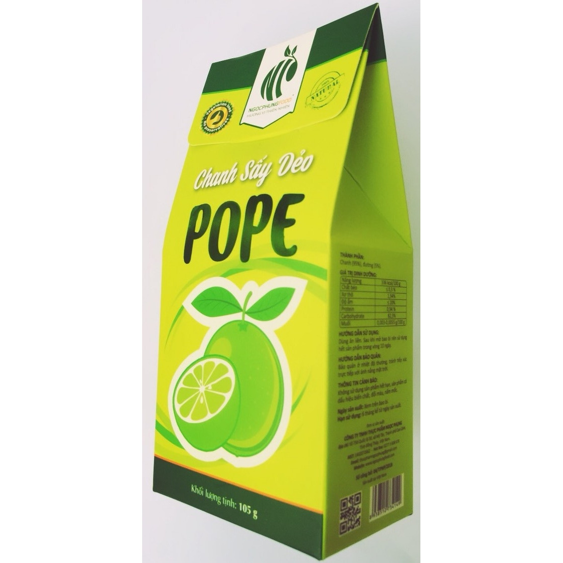 Chanh sấy dẻo Dried Lemon Pope - Ngọc Phụng Food 105g