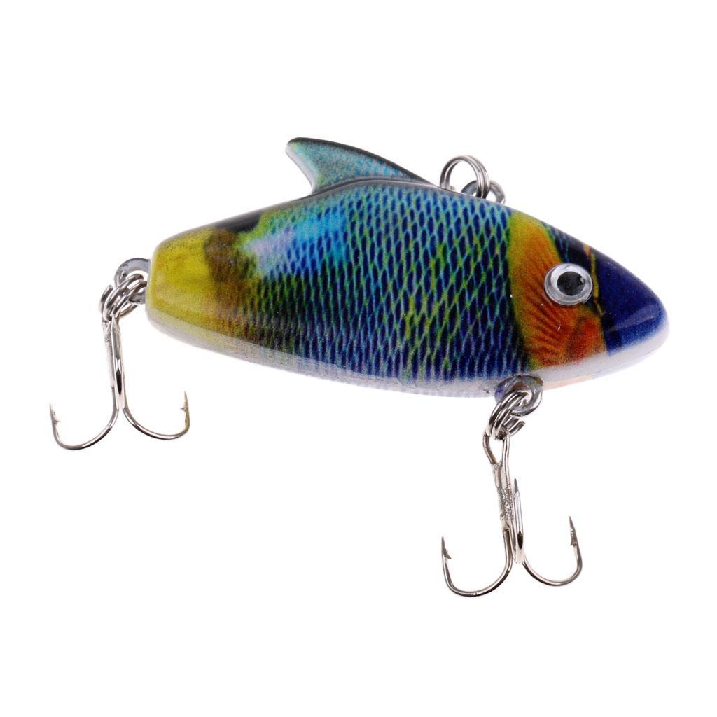 2-6pack VIB Fishing Lures Plastic Hard Baitt Crankbait with Treble Hook 3#