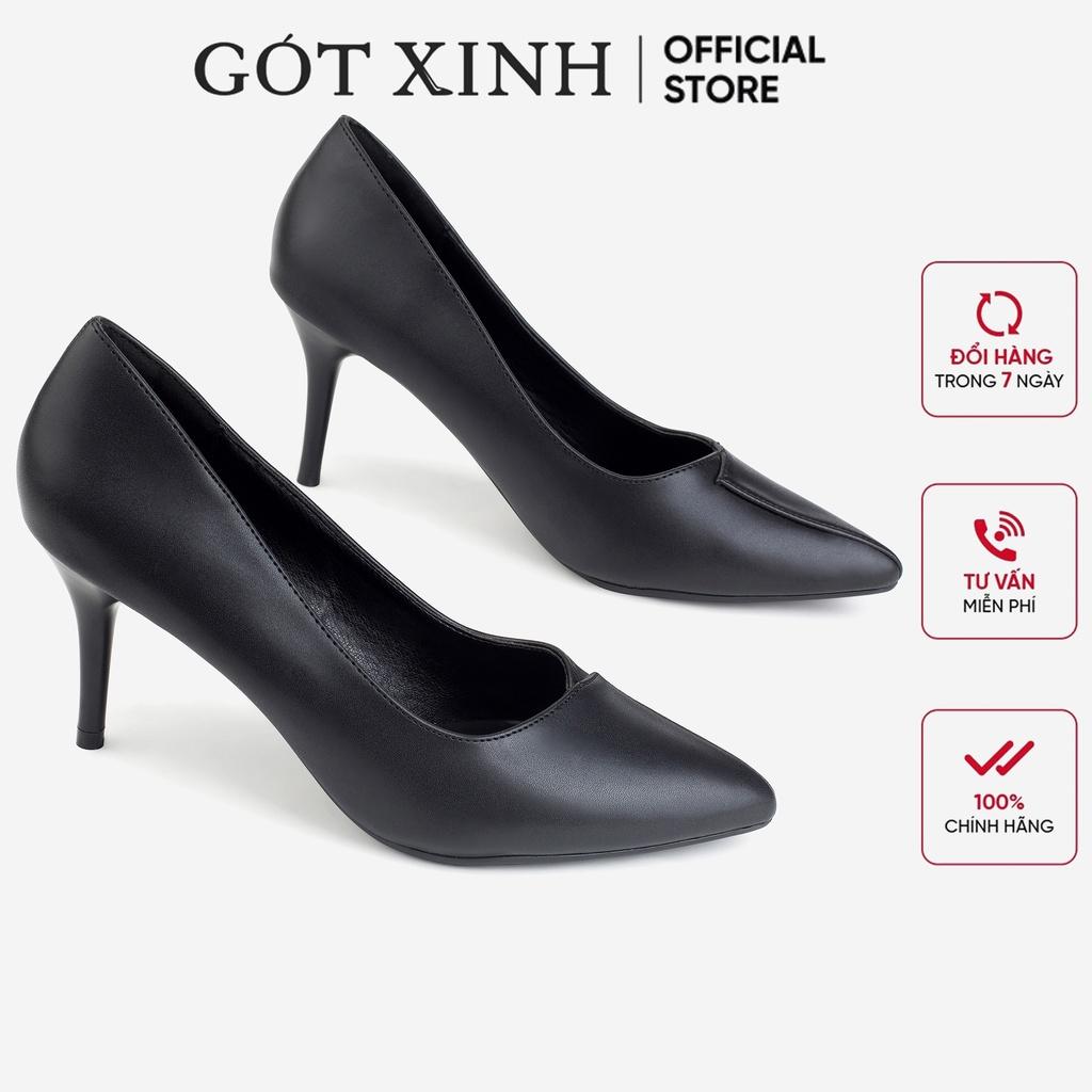 Giày cao gót nữ GÓT XINH G20 da mềm đế nhọn cao 7cm