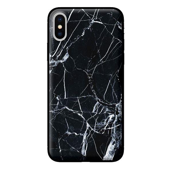 Ốp in cho iPhone X Đá Đen 1 - Hàng chính hãng
