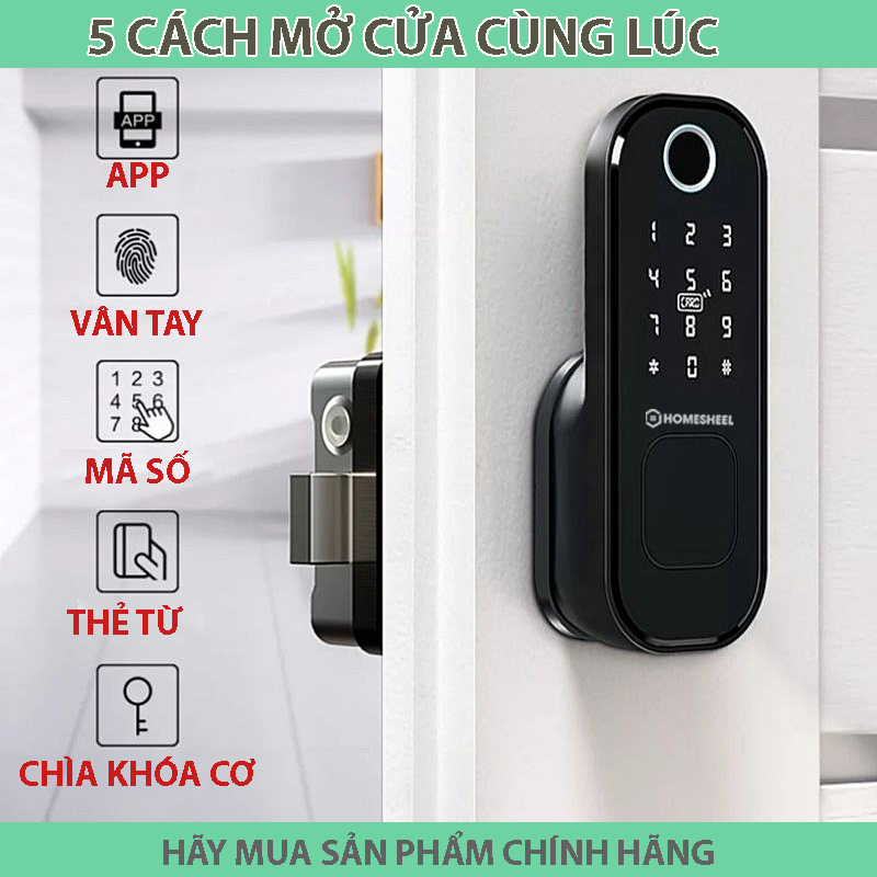 Khóa vân tay Smart Lockdoor Homesheel L8 - Hàng chính hãng