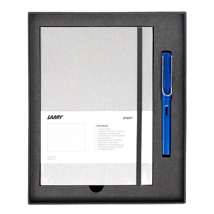 Gift Set Lamy Notebook A5 Softcover Grey + Lamy Al-Star Blue - GSNAl0010