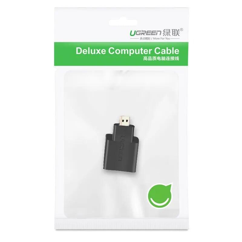 Ugreen UG2010620106TK Màu Đen Đầu chuyển đổi Micro HDMI sang HDMI - HÀNG CHÍNH HÃNG