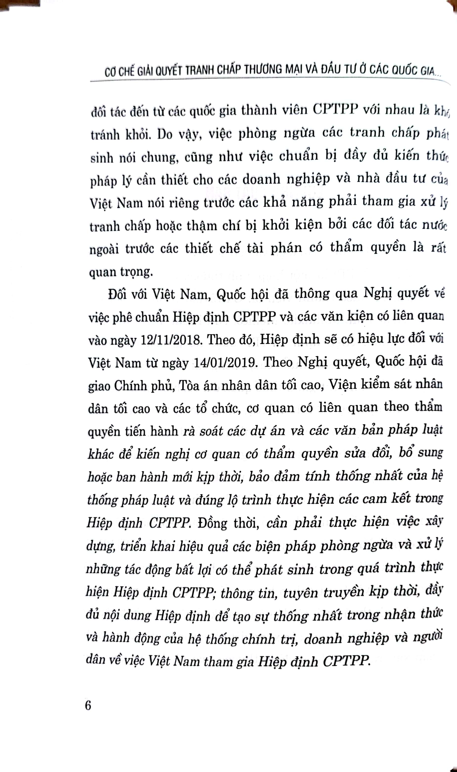 Cơ chế giải quyết tranh chấp thương mại và đầu tư ở các quốc gia thành viên Hiệp định đối tác toàn diện và tiến bộ xuyên Thái Bình Dương