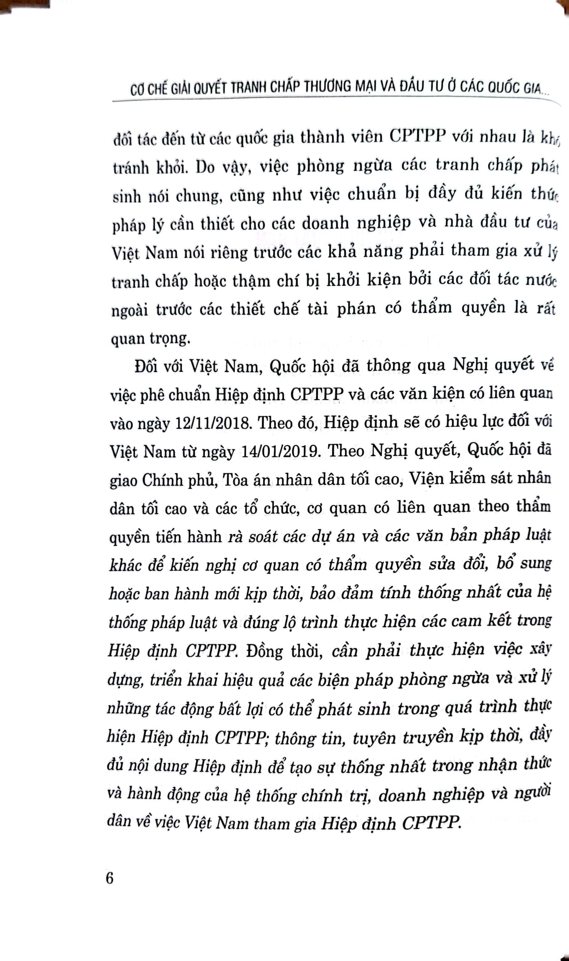 Cơ chế giải quyết tranh chấp thương mại và đầu tư ở các quốc gia thành viên Hiệp định đối tác toàn diện và tiến bộ xuyên Thái Bình Dương (Sách chuyên khảo)