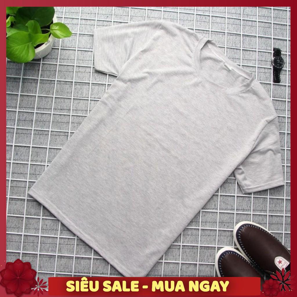 Áo thun trơn nam form rộng phong cách hàn quốc vải poly cotton mịn Nhiều màu đủ size SIÊU SALE