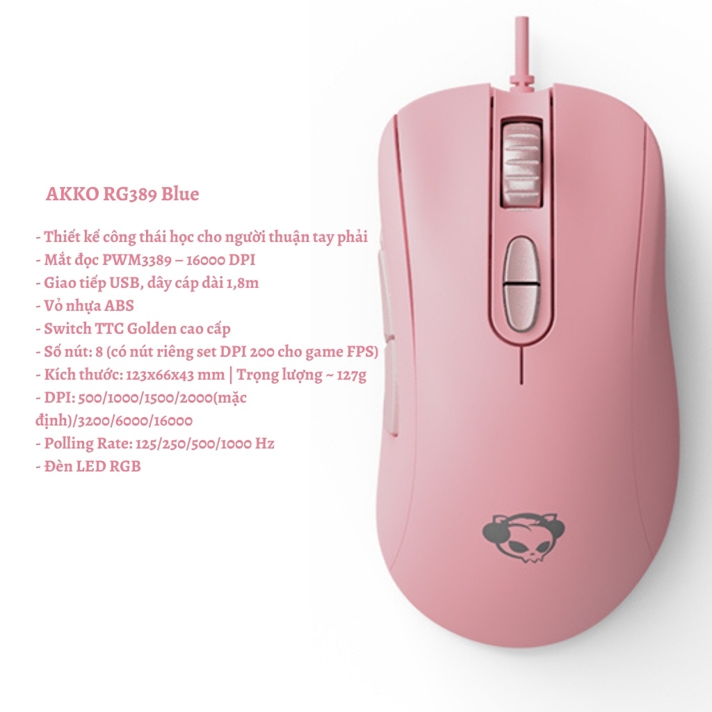 Chuột Chơi Game FPS AKKO RG389 - Hàng Chính Hãng
