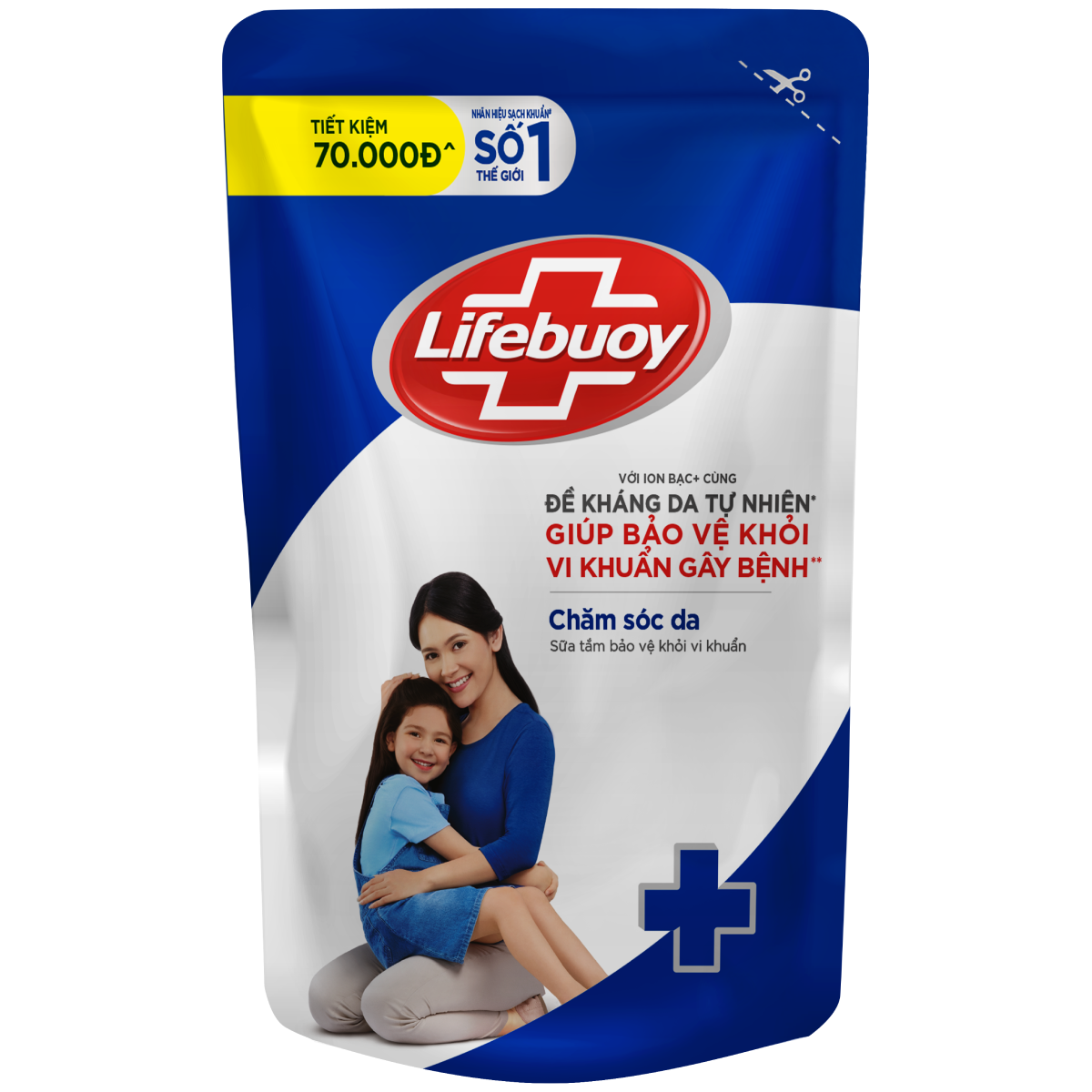 Sữa Tắm Lifebuoy Sạch Khuẩn Chăm Sóc Da Ngăn Ngừa Vi Khuẩn Lây Lan Với Ion Bạc+ Hỗ Trợ Cùng Đề Kháng Da Tự Nhiên Túi 800G