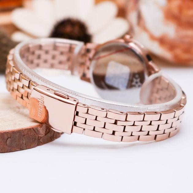 Đồng Hồ Nữ Chính Hãng Julius Cao Cấp Dây Thép Kim Loại Chống Nước Kính Sapphire Đường Kính 32mm JS-051C