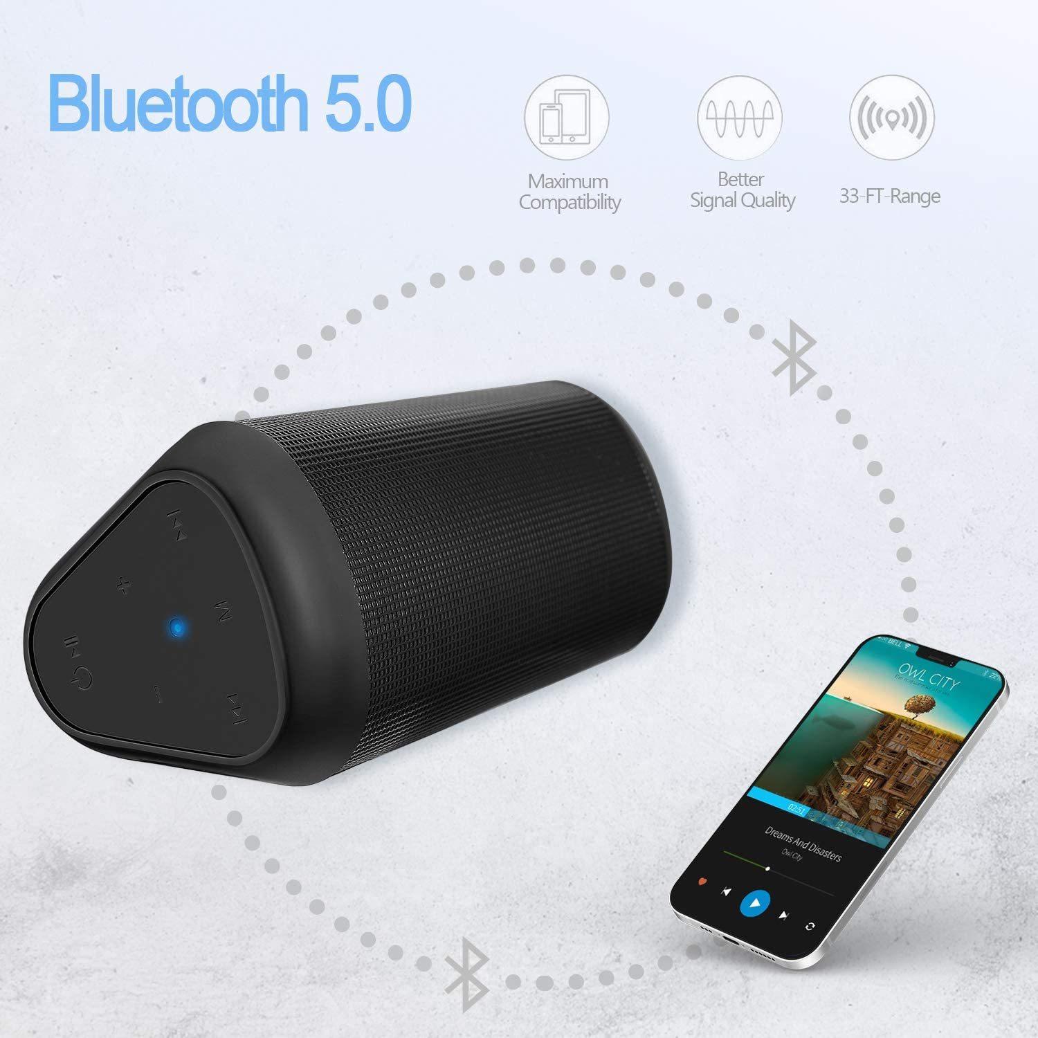 Loa bluetooth không dây di động 7 LED Đèn LED Mẫu loa không dây v5