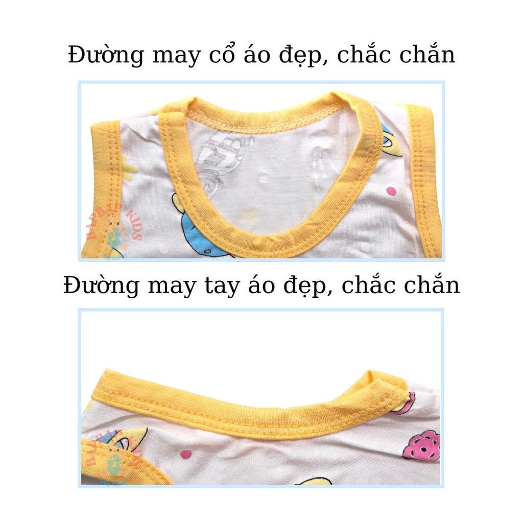 Bộ Ba Lỗ Cho Bé Trai, Bé Gái BAPBAP Vải Thun Lạnh Minkymom Họa Tiết In Tràn Thân Phối Viền Màu, Đồ Bộ Trẻ Em Mặc Nhà