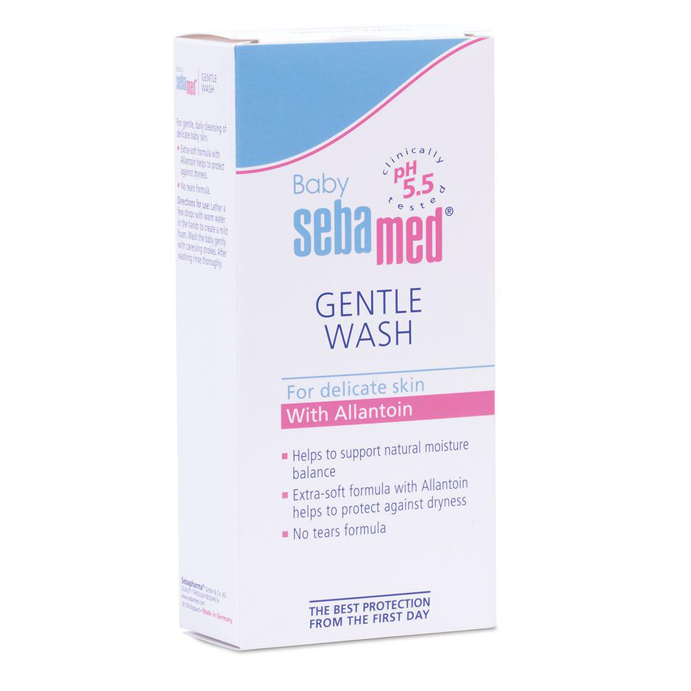 Combo làm sạch+ chống hăm tã cho bé Sữa Tắm Gội Dịu Nhẹ Toàn Thân Sebamed pH5.5 + Kem Ngăn Ngừa Hăm Tã pH5.5