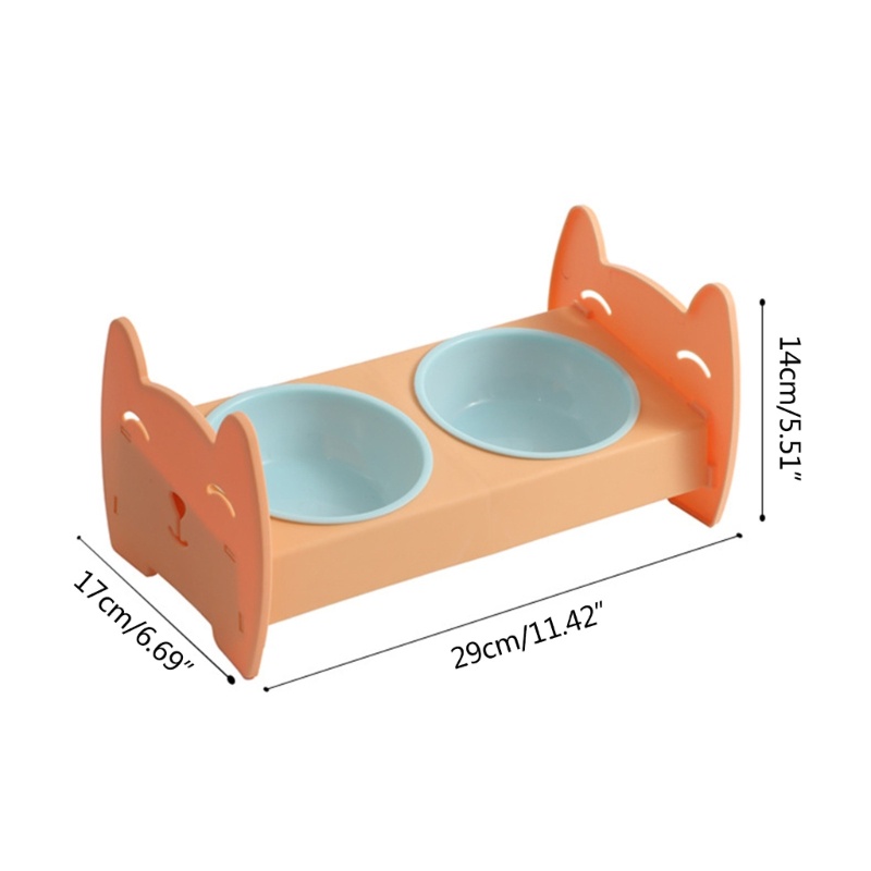 Bát Ăn Đôi Nghiêng Chống Gù Chống Lật Dành Cho Chó Mèo